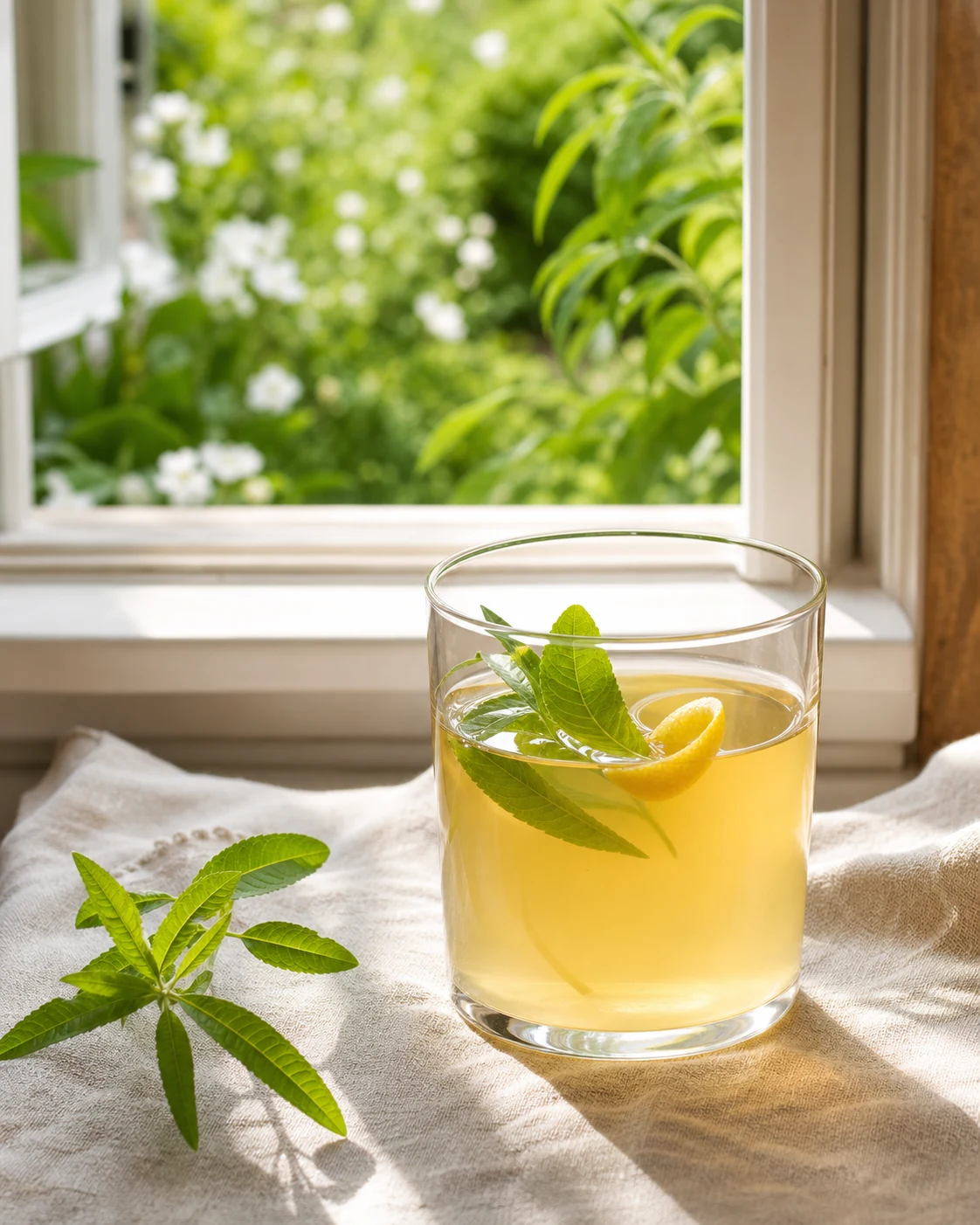 Lemon & verbena kombucha ready to serve